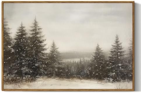 InSimSea Framed Canvas Wall Art winter scene by InSimSeaArt