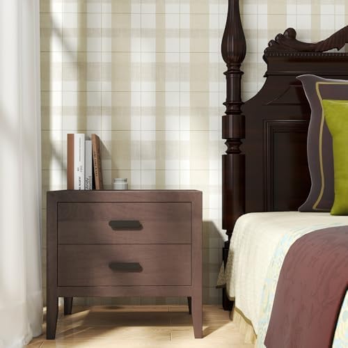 Timeet Modern Peel and Stick Wallpaper Plaid Wallpaper Brown Beige Boho Contact - Image 5