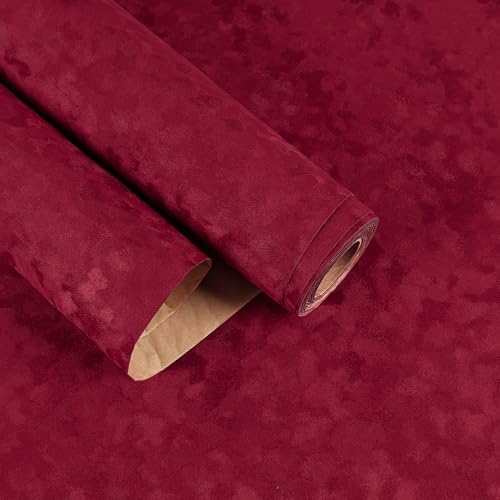 Red Velvet Flocking Liner for Jewelry Drawer 15.7"x160" Self Adhesive Velvet by EaseStick