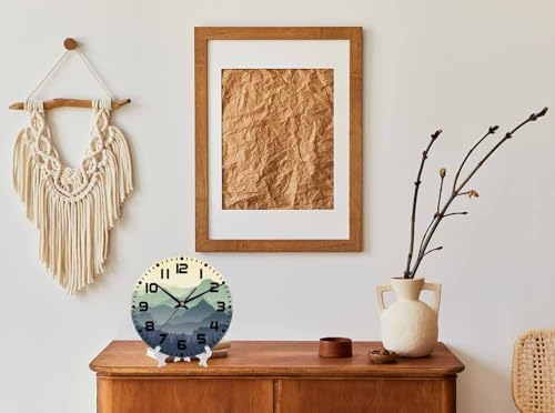 Mountain Wall Clock Battery Operated Natureforestmountainscenery Wall Clock - Image 3