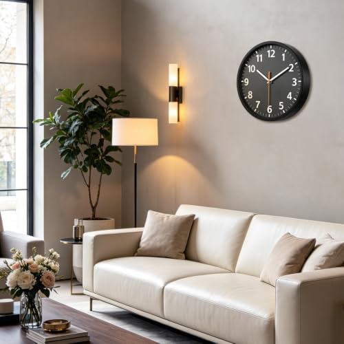 12" Modern Silent Battery Wall Clock, Decorative Wall Clocks Indoor - Image 7