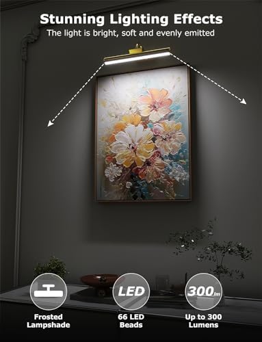13" Wireless Picture Lights for Wall, Rechargeable Art Light - Image 4
