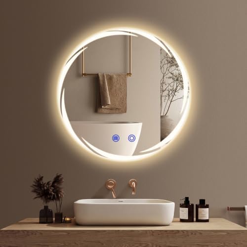 32“ x 32” LED Bathroom Smart Mirror- Anti-Fog, Round Mirror by Aurogskytractorattachments