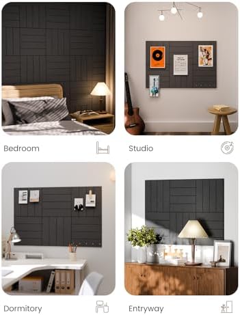 Fluxynara Felt Bulletin Board & Cork Board Alternative, Charcoal Gray - Image 6