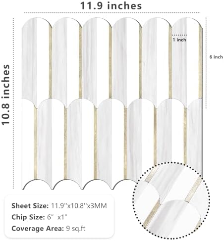 Vamos Tile Peel and Stick Backsplash Seamless Tile, 1-Sheet Stick on Backsplash - Image 2