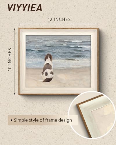 VIYYIEA Framed Abstract Coastal Dog Wall Art - Image 2
