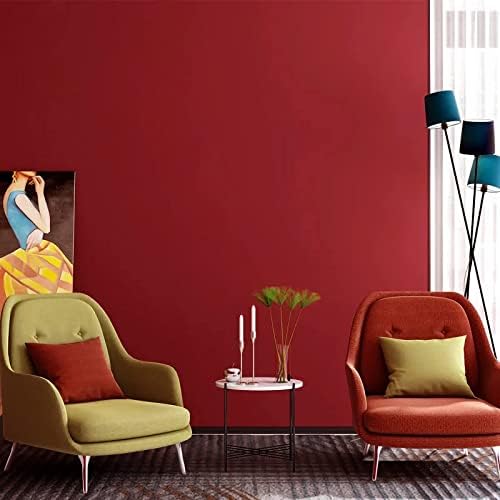 15.7" x 118" Thicken Red Wallpaper Red Contact Paper Solid Color Peel and Stick - Image 4