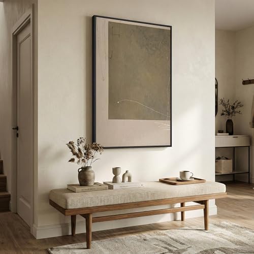 Framed Neutral Beige Taupe Abstract Wall Art, 1 Piece 24x36 In - Image 4