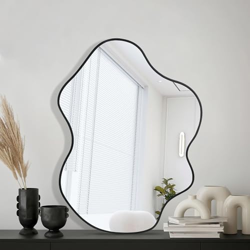Black Irregular Bathroom 22 x 30 Inch Mirror - Image 3