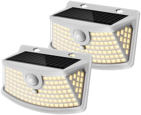 Aootek Solar Motion Sensor Lights Outdoor 120 LEDs, 2 Pack by Lightupeveryconer