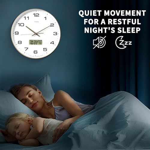 TIMESS 13-Inch Non-Ticking Analog Wall Clock - Image 6