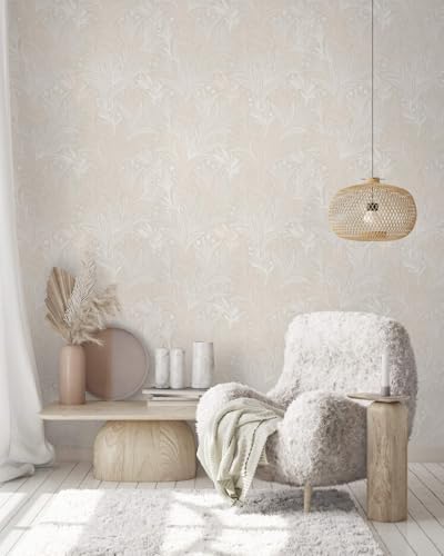 Dimoon 17.3" X 393" Peel and Stick Wallpaper Boho Contact Paper Vintage Beige - Image 7