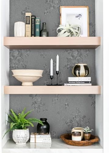 Erfoni 78.7"x17.7" Grey Contact Paper Vintage Gray Peel and Stick Wallpaper - Image 4