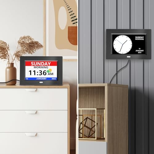 LXBYJKJ 7 Inch Digital Clock Large Font Alarm Clocks - Image 3