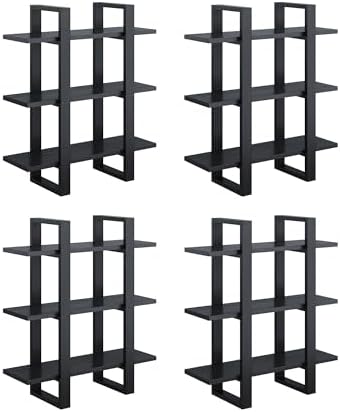 Nathan James Benji Mid Century Wall Unit Bookcase, Decorative Floating 3-Tier - Image 6