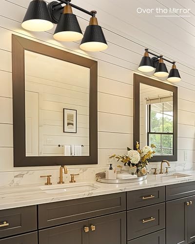 FEMILA Black Bathroom Light Fixtures, 3-Light Bathroom Vanity Lights Over Mirror - Image 4