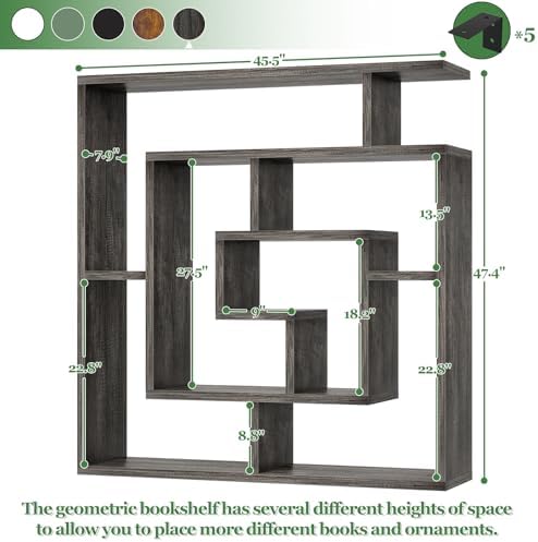 Geometric Wall Mounted Shelf, Freestanding Display Shelves - Image 3