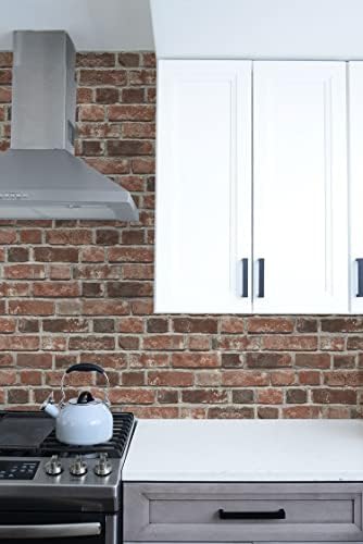 NextWall Distressed Faux Brick Peel and Stick Wallpaper - Image 3