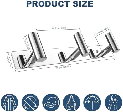 VAEHOLD Hat and Coat Wall Mount Rack - Image 4