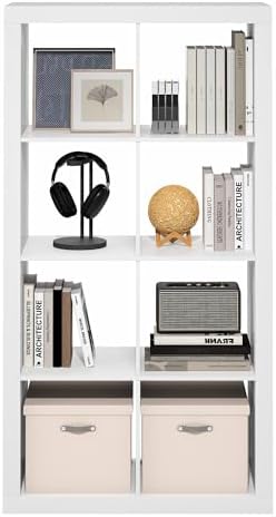 Furinno Cubicle Book Shelf, 8-Cube 2-Inch Super Thick Frame Bookshelf, - Image 6