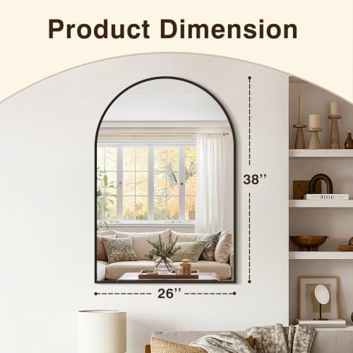 Arched Bathroom Vanity Mirror for Over Sink, 2 Pack 38”x26” - Image 2