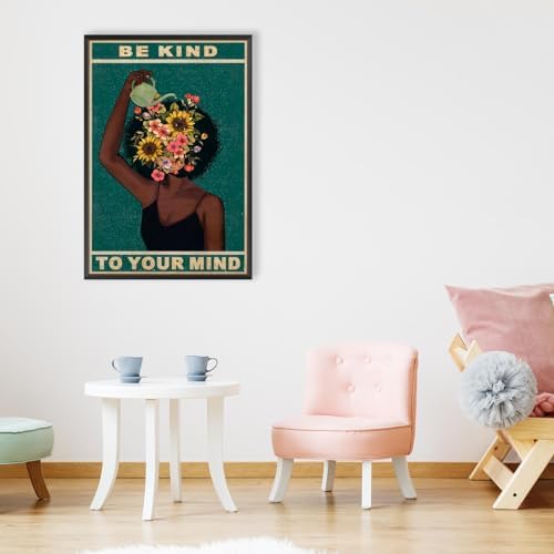 Dcvjiy Retro Be Kind To Your Mind Poster Fashion Black Girl Wall Art Lose Your - Image 3