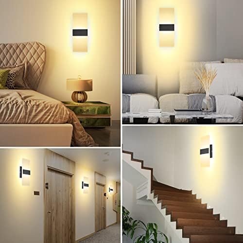 TRLIFE Dimmable LED Wall Sconces, Modern Wall Sconces Set of 2 Wall Mounted - Image 3