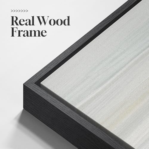 Framed Blue Abstract Coastal Ocean Large Wall Art - Image 5