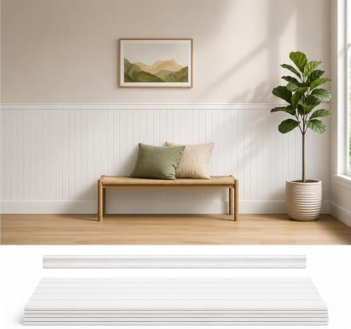 Wainscoting Wall Panels Kit, PS Beadboard Wall Panels, Cover 39"x79" by TRAIN2ART