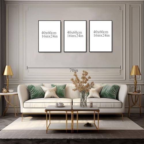 Bwodke Bee and Butterfly Floral Canvas Wall Art Set of 3, 16x24 inch - Image 6