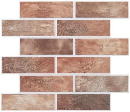 8-Pack 3D Faux Brick Acoustic Wall Panels, 11.8" x 11.8" Peel and Stick PET by premiumqualitypeelandsticktile