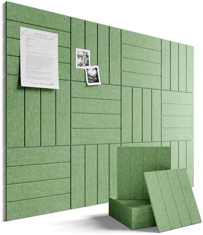 Fluxynara 48" x 36" Large Felt Bulletin Board，Botanical Green by FLUXYNARA