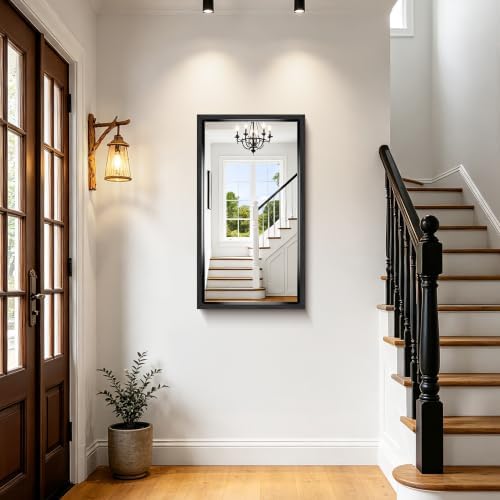 Bathroom Mirror, 20 x 36 inch Brushed Black Rectangle Mirror, 0.6" Thickened - Image 5