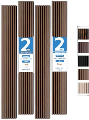 Mollywell Wood Panels for Wall, 94.5x12.5 in by Mollywell