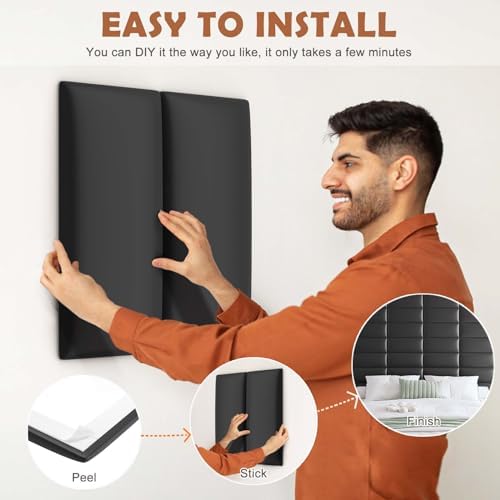 IFNOW Wall Mounted Headboard, Peel and Stick Panels - Image 5