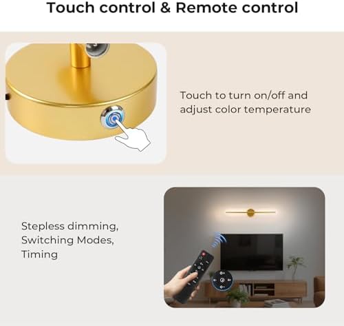 Rechargeable Wall Light Detachable Wireless Dimmable 1 Pack 360°Rotate - Image 6