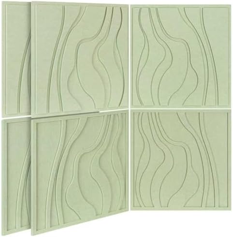 BUBOS 6-Pack Art Acoustic Panels, Self-Adhesive Sound Panels, 23.6"x23.6" by BUBOS
