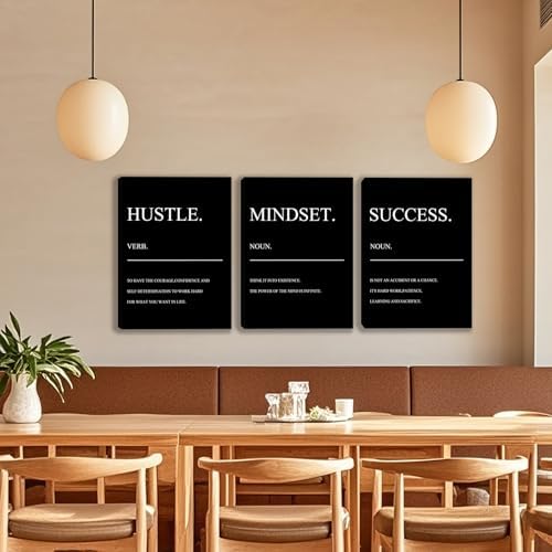 3 Panel Print Canvas Wall Art Motivational Office Wall Decor Painting - Image 6