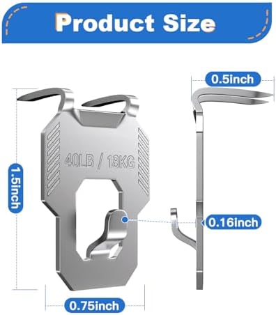 20Pcs Claw Drywall Picture Hanger Heavy Duty Hanging Wall Hooks - Image 2