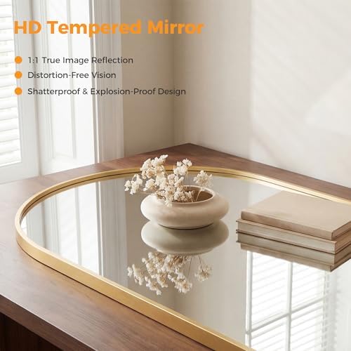 DUMOS 22"x30" Arched Wall Mirror, Bathroom Mirrors - Image 4