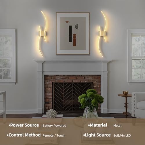 Wireless Wall Sconces Set of Two - Image 6