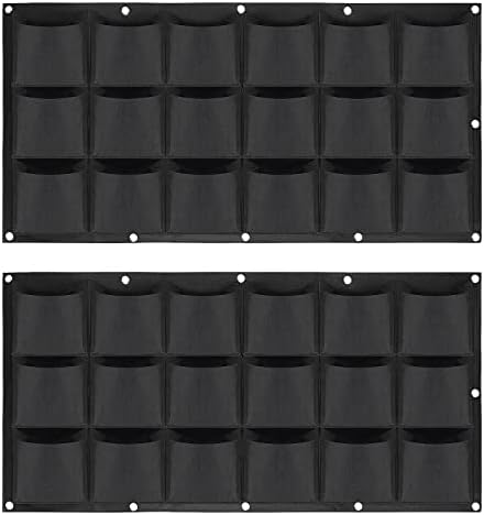 ZOENHOU 2 Pack Total 36 Roomy Pockets Horizontal Garden Planter, Waterproof by ZOENHOUDIRECT