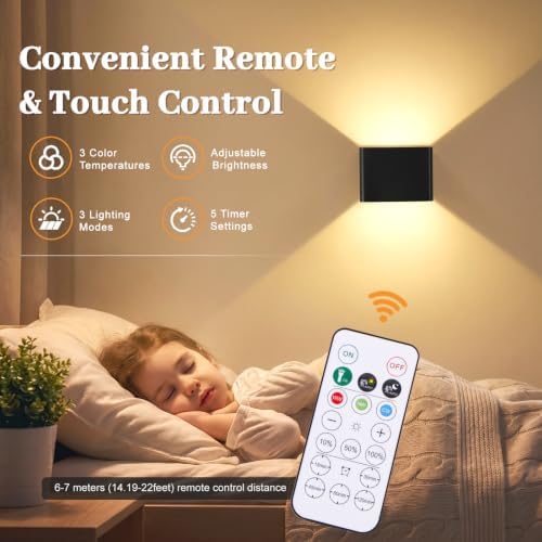 Yochoice Rechargeable Motion Sensor Wall Light, Battery Powered Wall Sconce - Image 4