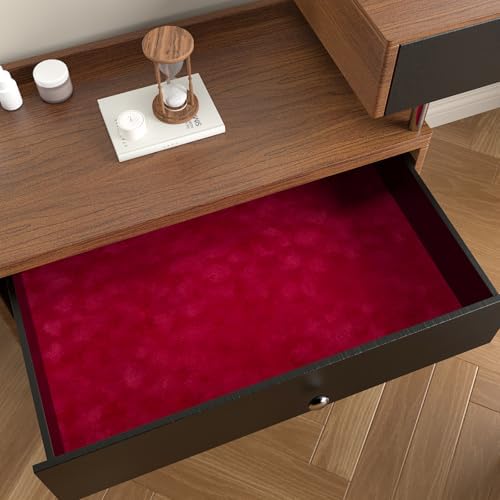 CHIHUT 12"x100" Self Adhesive Red Velvet Drawer Liner Sheets - Image 3