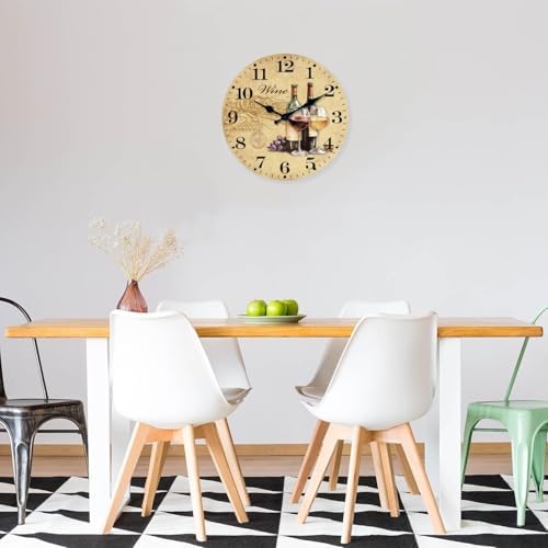 XFM Large Vintage Wine Wall Clock 24 Inch Retro Silent - Image 2