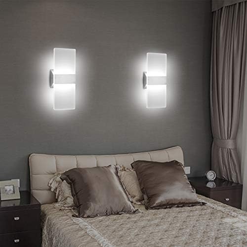 ChangM Modern LED Acrylic Wall Sconce 12W Cool White 6000K Up Down Lamp - Image 5
