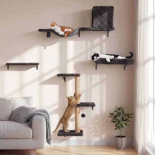 FUKUMARU Cat Wall Shelves, 4 in 1 Set by FUKUMARU