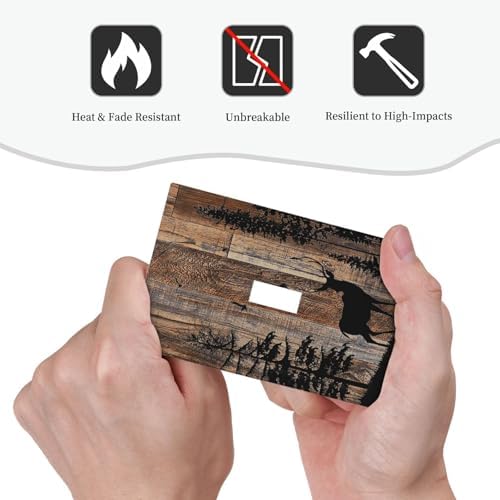Decorative Light Switch Cover Rustic Forest Antler Elk Deer Silhouettes Animals - Image 6