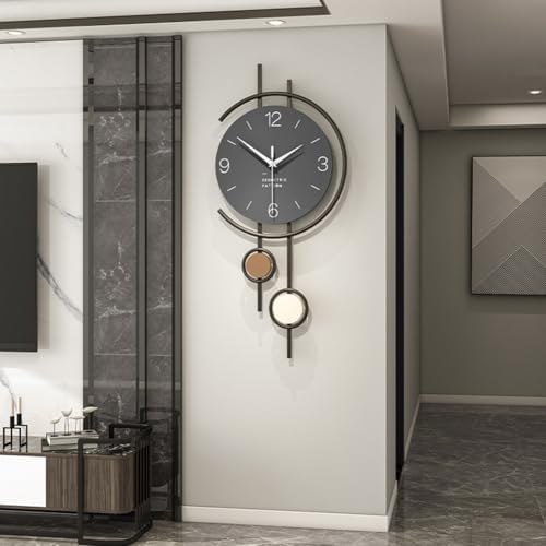 Modern Creative Wall Clock, Minimalist Metal Frame Decorative Wall Clocks - Image 3