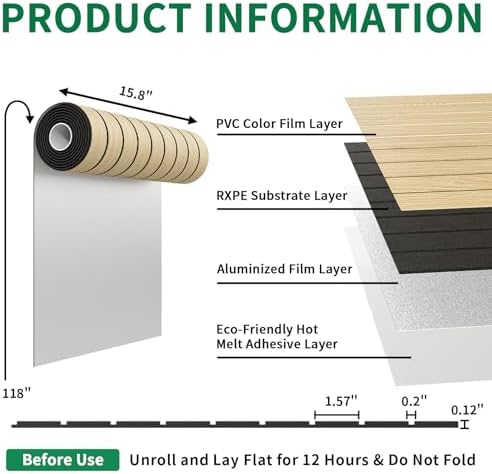 Peel and Stick PVC Slat Wall Panel 118"x15.75" Faux Wood Slat Panels, - Image 2